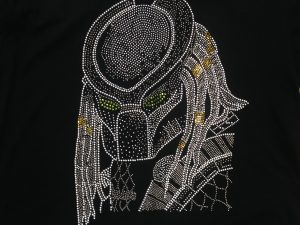 Predator T-shirt Done in rhinestuds and rhinestones