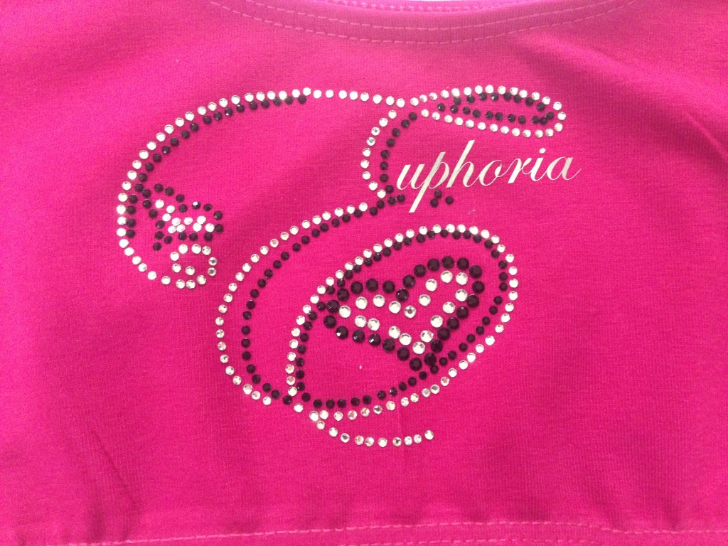 Girly Rhinestone Logo in Crystal and Jet SS6 with Silver Vinyl