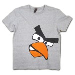 Angry Birds Face on Grey T-shirt
