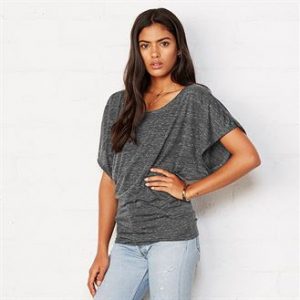 Ladies Flowy Draped Sleeve TShirt