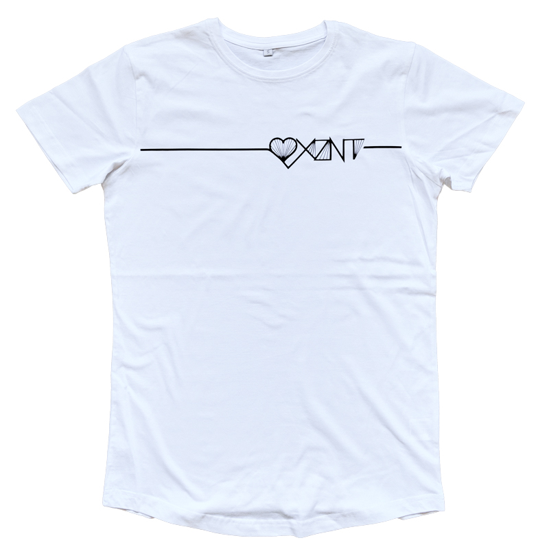 Heartbeat White Longline T-Shirt – Axznt Clothing