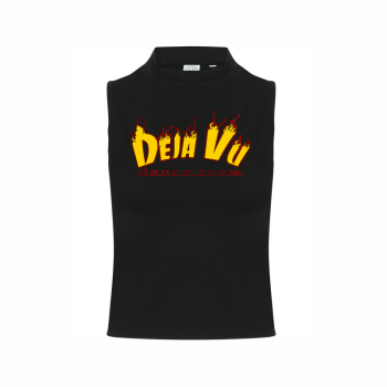 Deja Vu High Neck Crop Vest